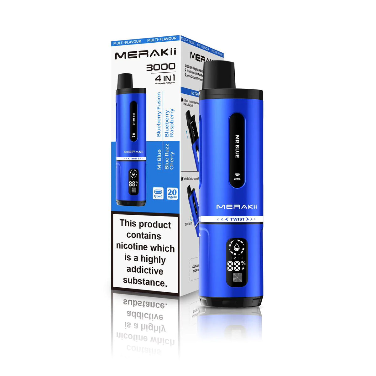 Merakii 3000 Puffs Prefilld Vape Kit