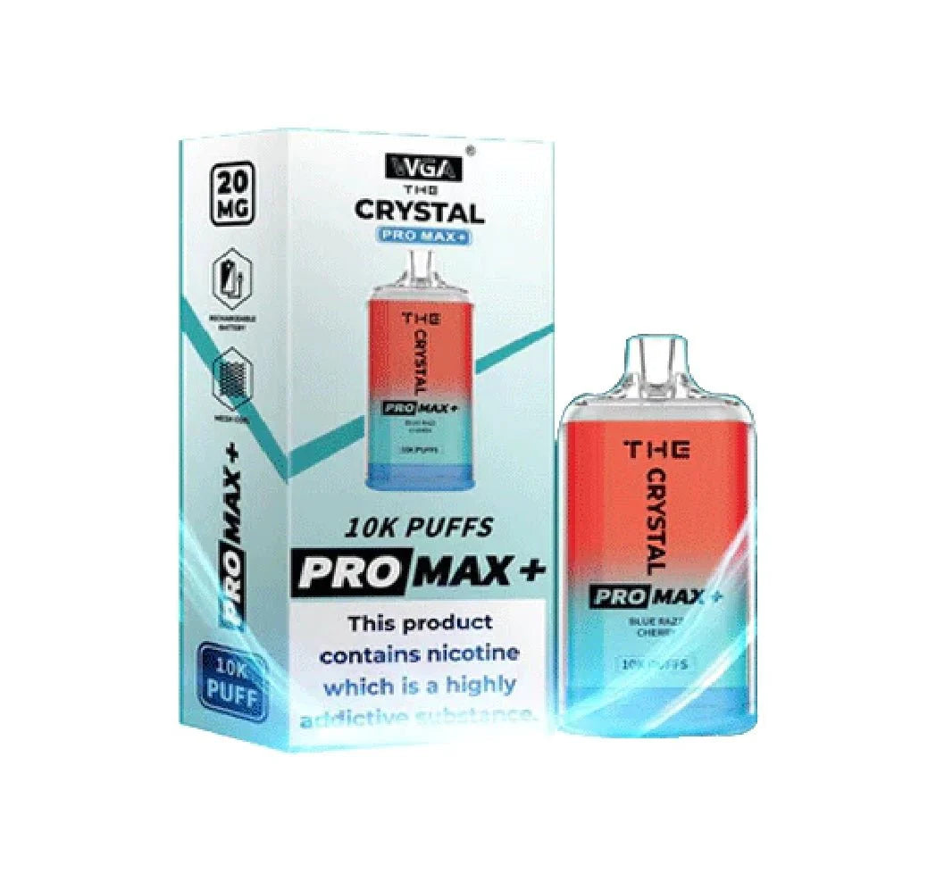 THE CRYSTALPRO MAX PLUS 10K BY WGA - Box Of 10  Vapes Master